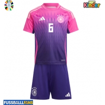 Deutschland Joshua Kimmich #6 Auswärts Trikotsatz Kinder EM 2024 Kurzarm (+ Kurze Hosen)